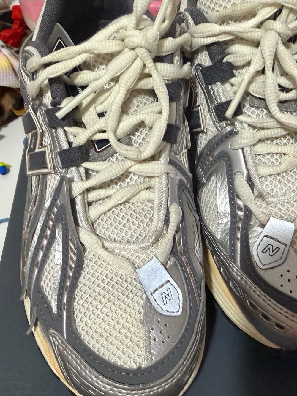 New Balance M1906 Beige and Grey Mesh Trainer - Picture 6 of 9